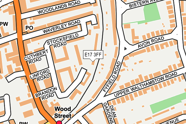 E17 3FF map - OS OpenMap – Local (Ordnance Survey)
