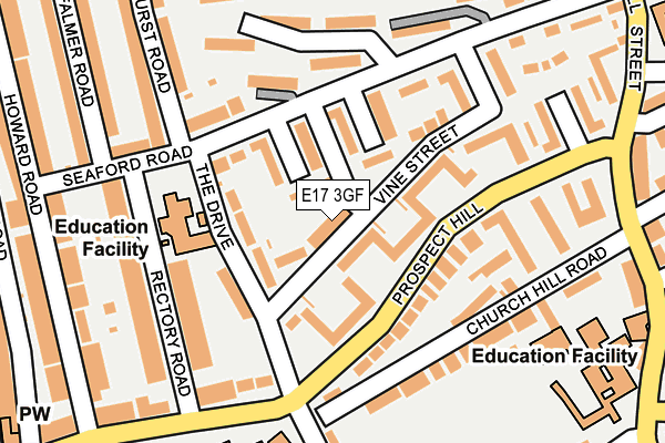 E17 3GF map - OS OpenMap – Local (Ordnance Survey)
