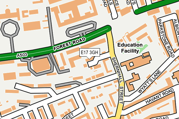 E17 3GH map - OS OpenMap – Local (Ordnance Survey)
