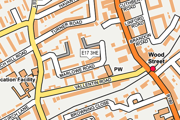 E17 3HE map - OS OpenMap – Local (Ordnance Survey)