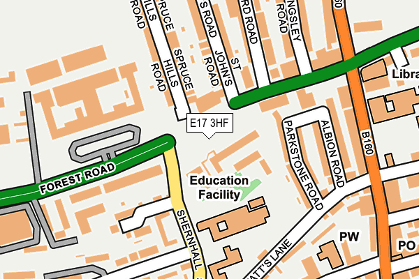 E17 3HF map - OS OpenMap – Local (Ordnance Survey)