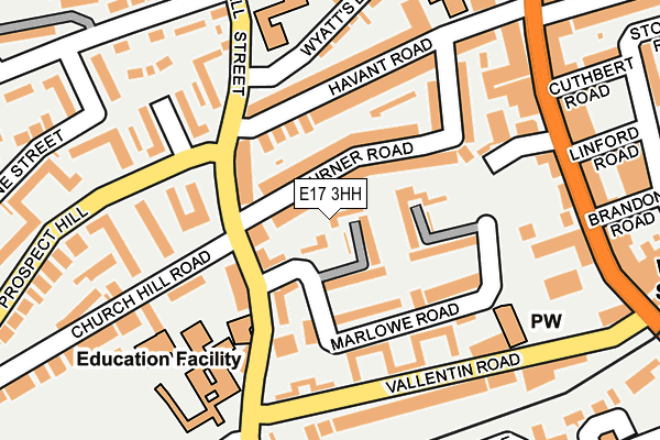 E17 3HH map - OS OpenMap – Local (Ordnance Survey)