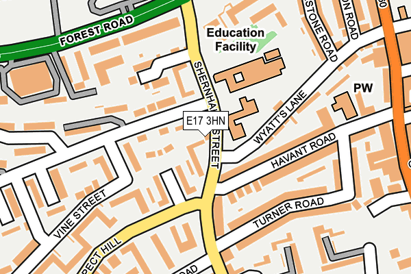 E17 3HN map - OS OpenMap – Local (Ordnance Survey)