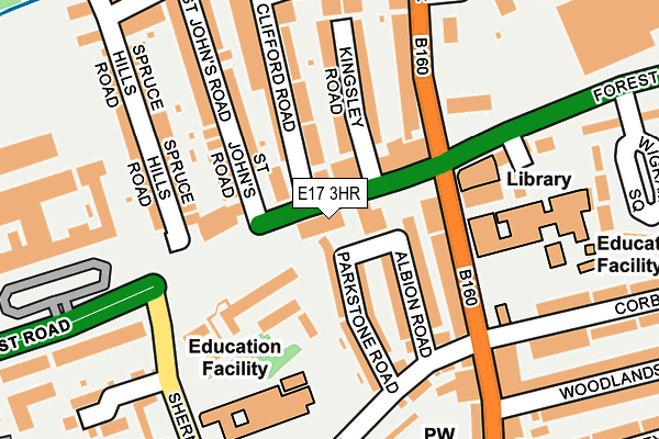 E17 3HR map - OS OpenMap – Local (Ordnance Survey)