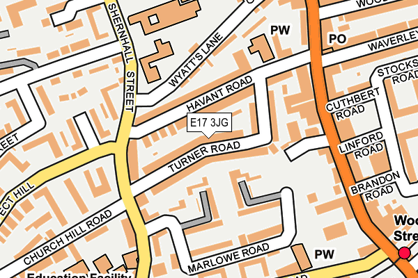 E17 3JG map - OS OpenMap – Local (Ordnance Survey)