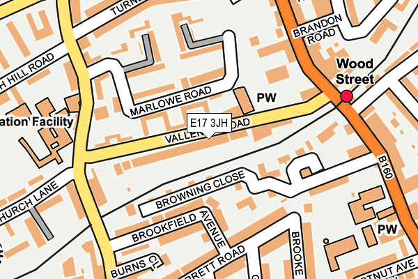 E17 3JH map - OS OpenMap – Local (Ordnance Survey)