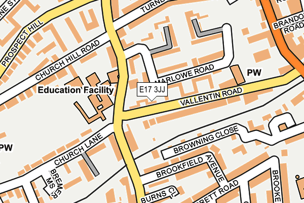 E17 3JJ map - OS OpenMap – Local (Ordnance Survey)