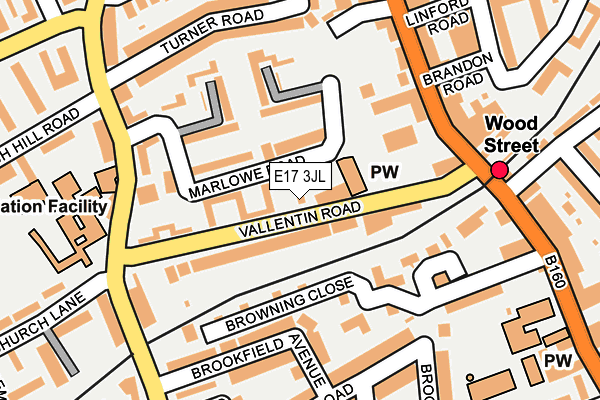 E17 3JL map - OS OpenMap – Local (Ordnance Survey)