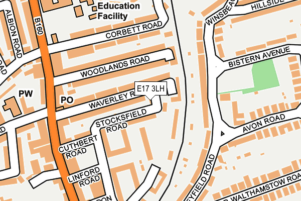 E17 3LH map - OS OpenMap – Local (Ordnance Survey)