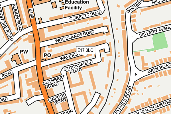 E17 3LQ map - OS OpenMap – Local (Ordnance Survey)
