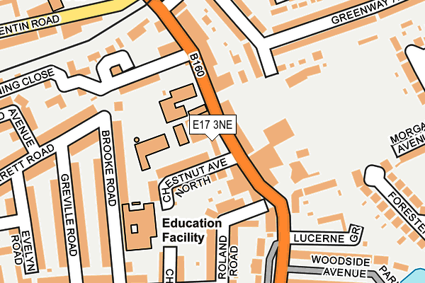 E17 3NE map - OS OpenMap – Local (Ordnance Survey)