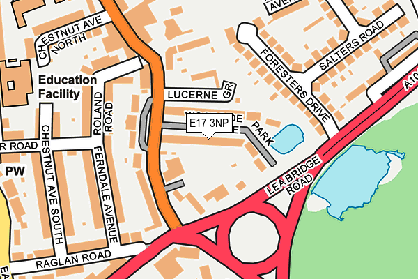 E17 3NP map - OS OpenMap – Local (Ordnance Survey)