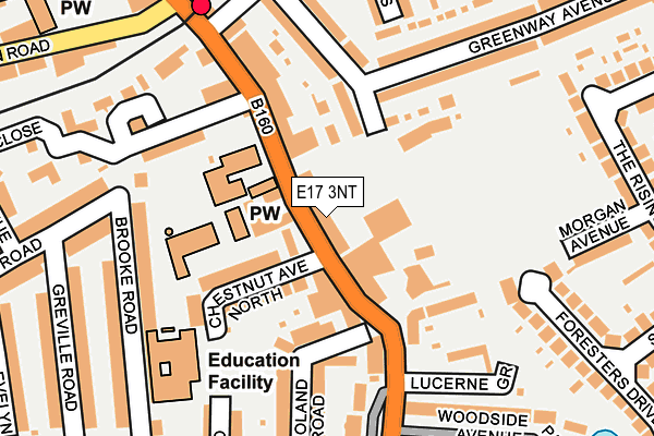 E17 3NT map - OS OpenMap – Local (Ordnance Survey)