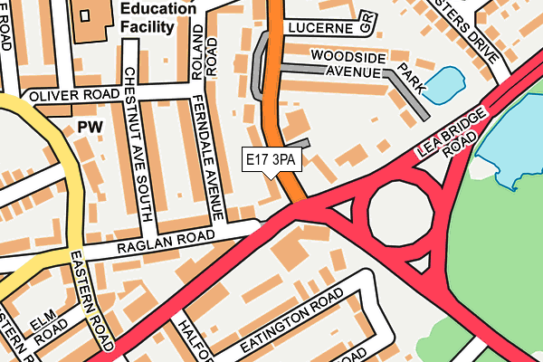 E17 3PA map - OS OpenMap – Local (Ordnance Survey)