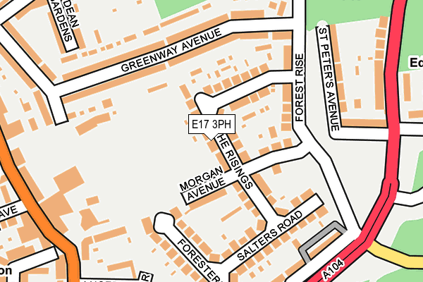 E17 3PH map - OS OpenMap – Local (Ordnance Survey)