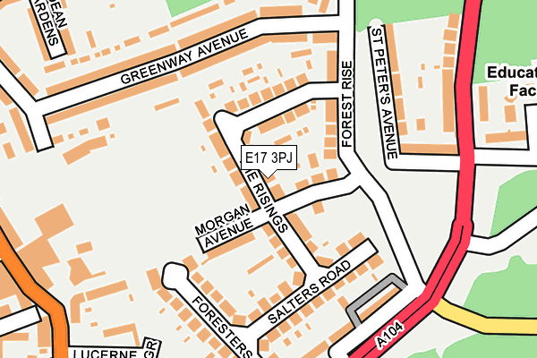 E17 3PJ map - OS OpenMap – Local (Ordnance Survey)