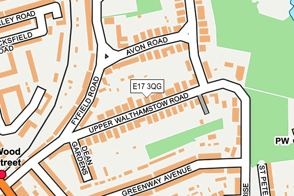 E17 3QG map - OS OpenMap – Local (Ordnance Survey)
