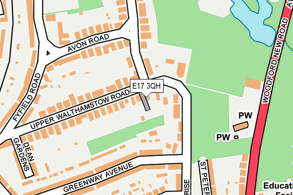 E17 3QH map - OS OpenMap – Local (Ordnance Survey)