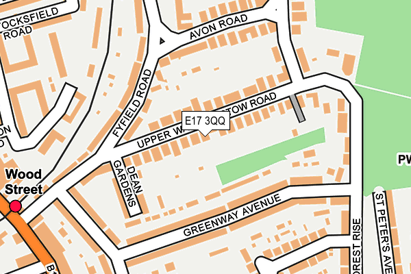 E17 3QQ map - OS OpenMap – Local (Ordnance Survey)