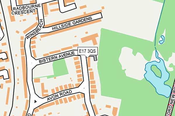 E17 3QS map - OS OpenMap – Local (Ordnance Survey)