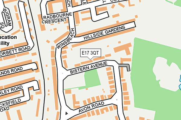 E17 3QT map - OS OpenMap – Local (Ordnance Survey)