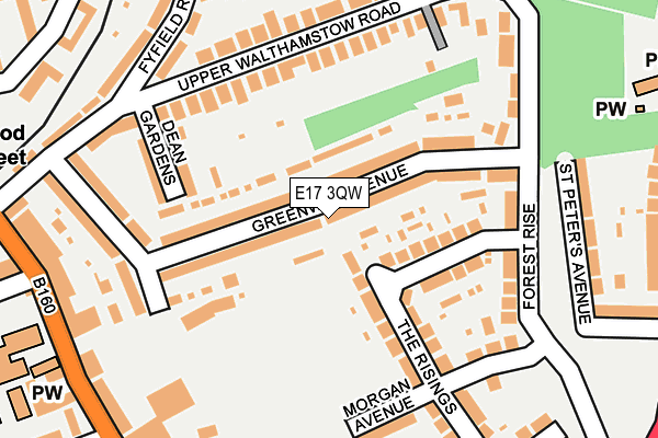 E17 3QW map - OS OpenMap – Local (Ordnance Survey)