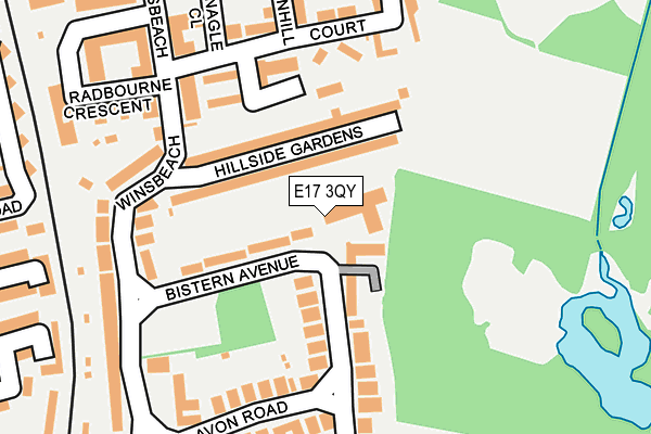 E17 3QY map - OS OpenMap – Local (Ordnance Survey)
