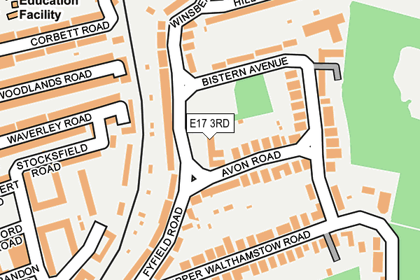 E17 3RD map - OS OpenMap – Local (Ordnance Survey)