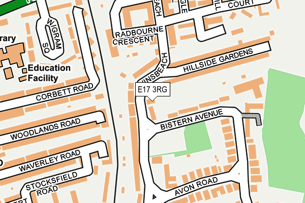 E17 3RG map - OS OpenMap – Local (Ordnance Survey)