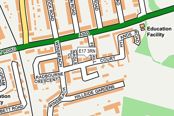 E17 3RN map - OS OpenMap – Local (Ordnance Survey)