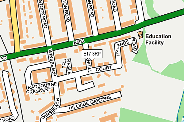 E17 3RP map - OS OpenMap – Local (Ordnance Survey)