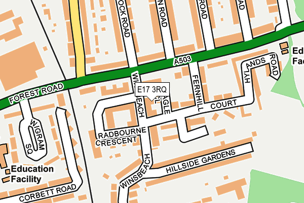 E17 3RQ map - OS OpenMap – Local (Ordnance Survey)