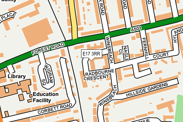E17 3RR map - OS OpenMap – Local (Ordnance Survey)