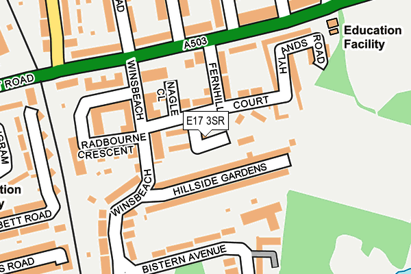 E17 3SR map - OS OpenMap – Local (Ordnance Survey)