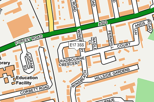 E17 3SS map - OS OpenMap – Local (Ordnance Survey)