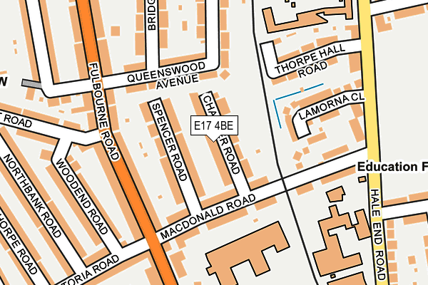 E17 4BE map - OS OpenMap – Local (Ordnance Survey)