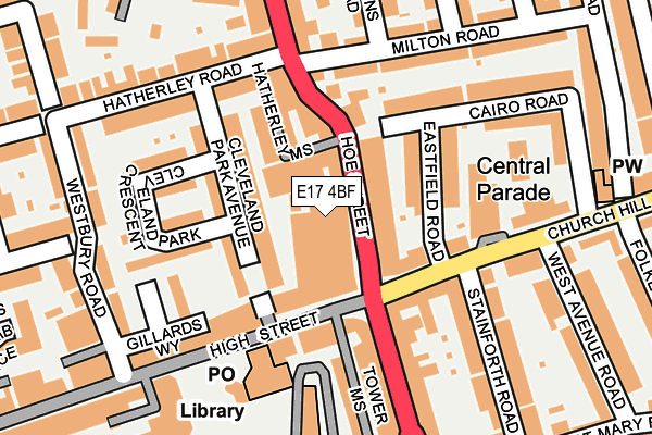 E17 4BF map - OS OpenMap – Local (Ordnance Survey)