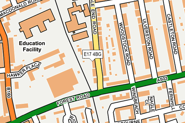 E17 4BG map - OS OpenMap – Local (Ordnance Survey)