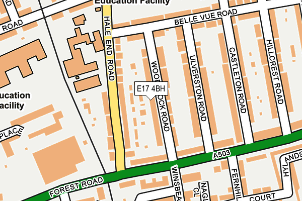 E17 4BH map - OS OpenMap – Local (Ordnance Survey)
