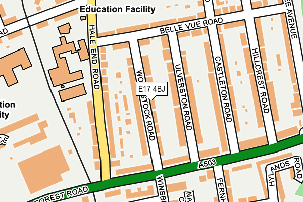 E17 4BJ map - OS OpenMap – Local (Ordnance Survey)