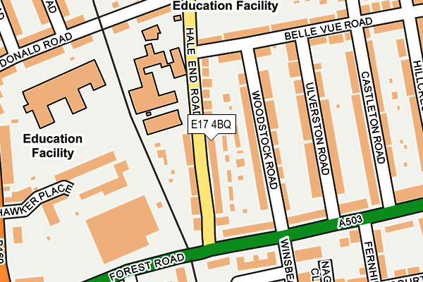 E17 4BQ map - OS OpenMap – Local (Ordnance Survey)