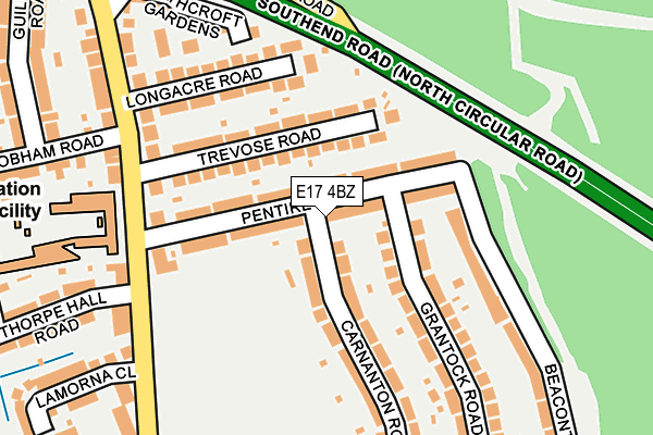 E17 4BZ map - OS OpenMap – Local (Ordnance Survey)