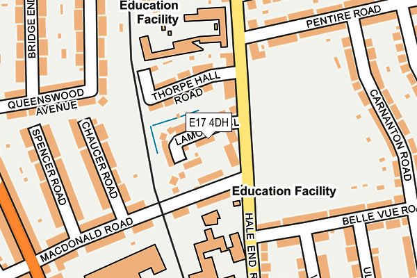 E17 4DH map - OS OpenMap – Local (Ordnance Survey)