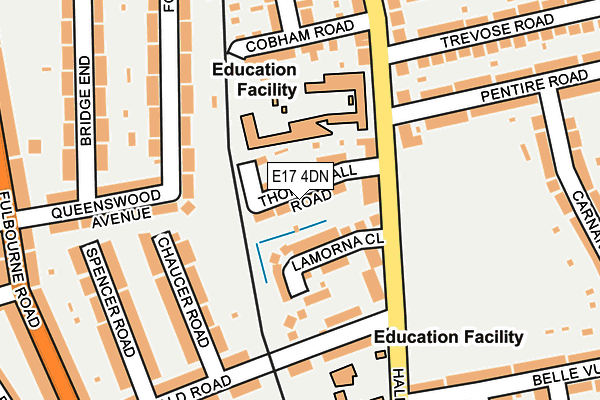 E17 4DN map - OS OpenMap – Local (Ordnance Survey)