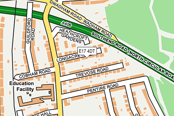 E17 4DT map - OS OpenMap – Local (Ordnance Survey)