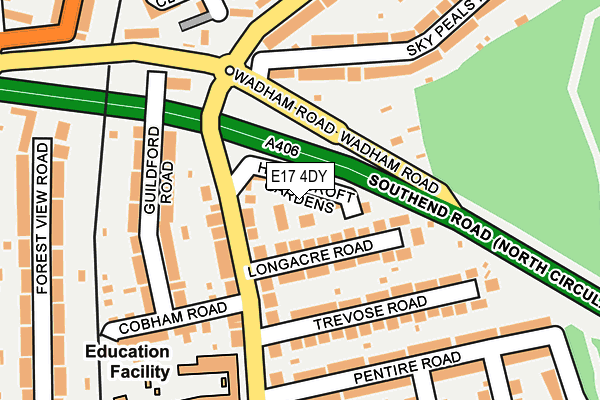 E17 4DY map - OS OpenMap – Local (Ordnance Survey)