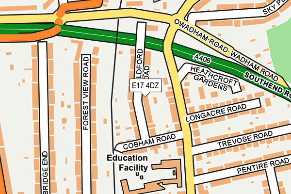 E17 4DZ map - OS OpenMap – Local (Ordnance Survey)