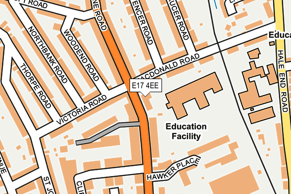 E17 4EE map - OS OpenMap – Local (Ordnance Survey)
