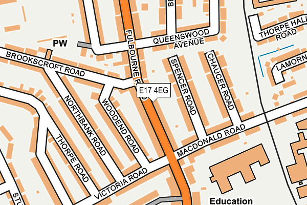 E17 4EG map - OS OpenMap – Local (Ordnance Survey)