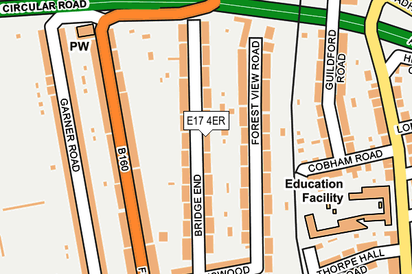 E17 4ER map - OS OpenMap – Local (Ordnance Survey)